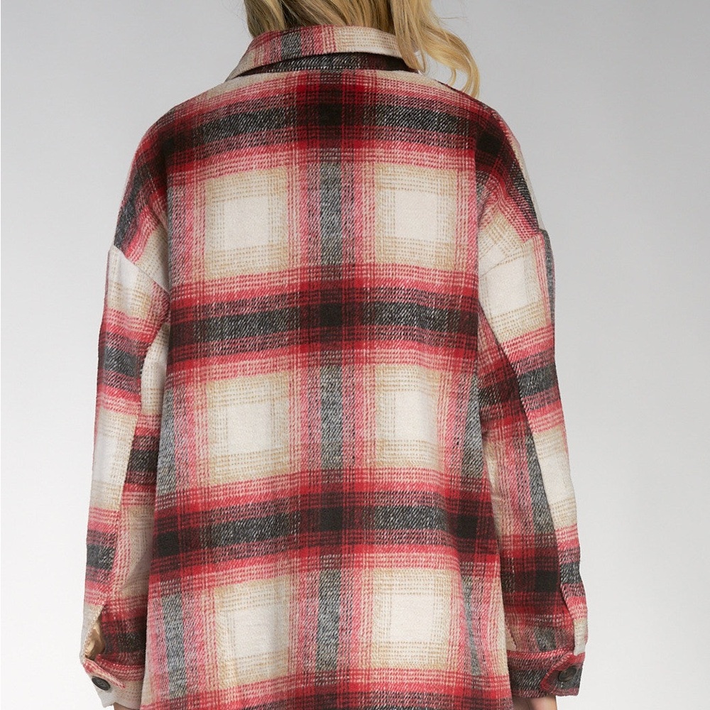 Elan Riley Red Plaid Jacket - Picture 3 of 8